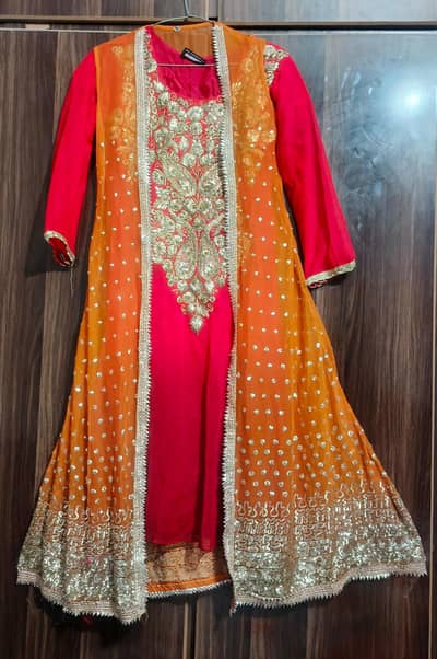 3 piece style outfit without trouser,heavy dpta goldn ghota sitari .