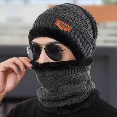 Winter Wool Balaclava Cap – Full Face & Neck Cover