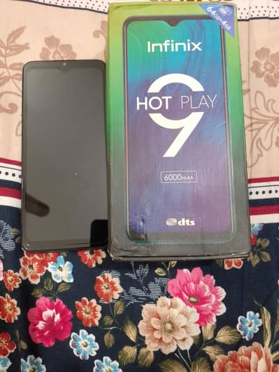 infinix hot 9 play 4gb 64gb only  box  ha