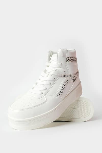 ethnic sneakers white