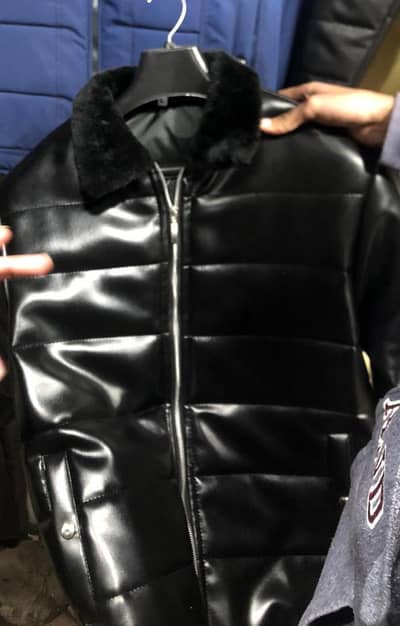 Mens brand new Shining leather jacket