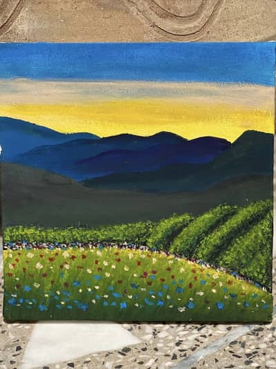 Hand-Painted Landscape Painting | Acrylic on Canvas | Wall Art