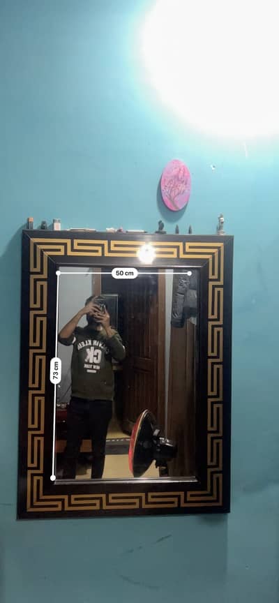 Dressing mirror /Room mirror is with wooden frame versace design
