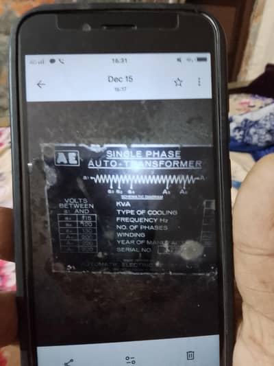 transformer for Ac etc