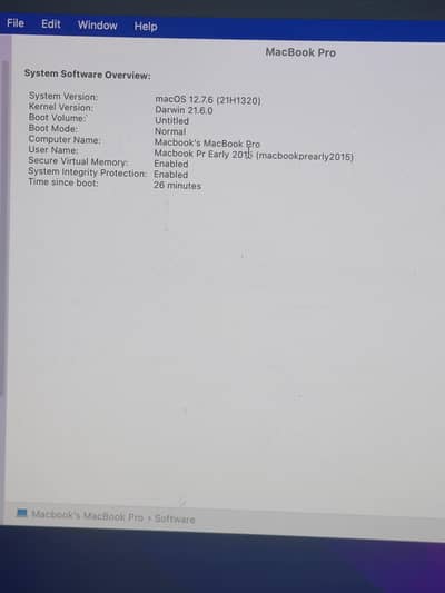 MacBook pro Early 2015 16-GB