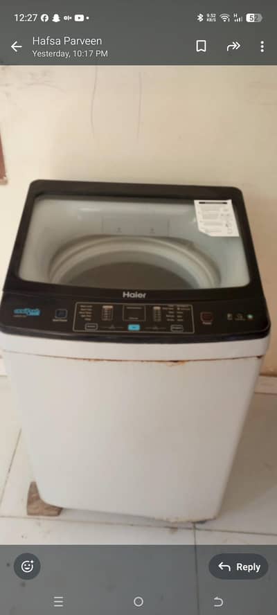 Haier hwm 85-826. . . fully automatic never repair but rusted