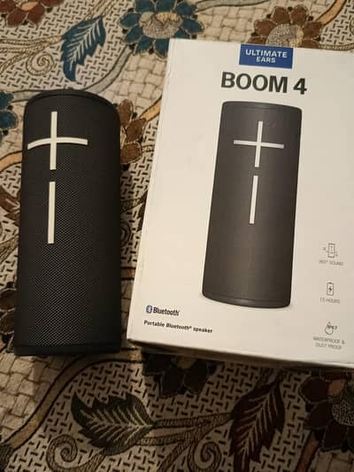 Boom 4 Bluetooth speaker ( with box ) 100 percent Orignal