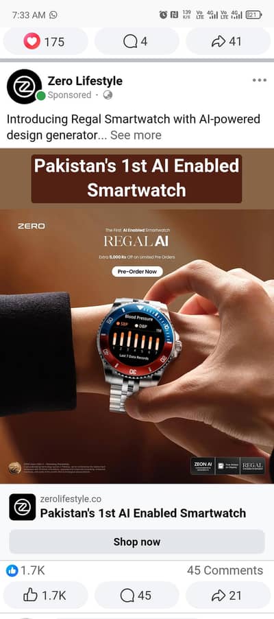 zero regal AI smartwatch for sale