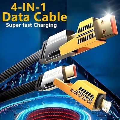 4 in 1 charging cable  - 65 watts