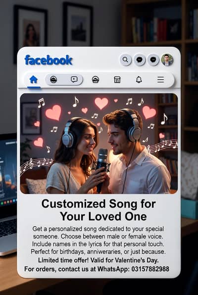 Customized love song for valentine