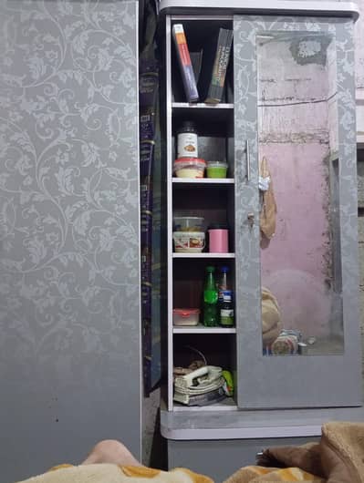 2 door wooden cupboard  bed dressing