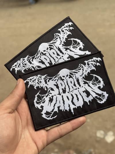 Woven patch iron on patch woven labels logo fabric tag hang tag