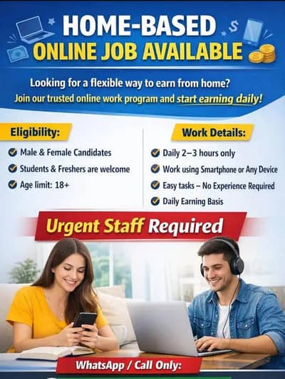 HOME-BASED ONLINE JOB AVAILABLE