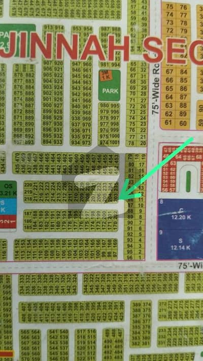 10 Marla Corner Plot For Sale In Jinnah Sector K Block LDA City Lahore