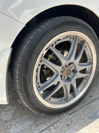 18 inch rims with tyres original japani 5 nuts rays 114 pcd
