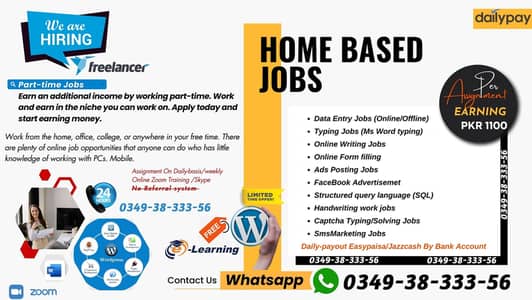 Boys/Girls/Students/Teachers/Housewifes Also Can Apply Now.   • No Ea