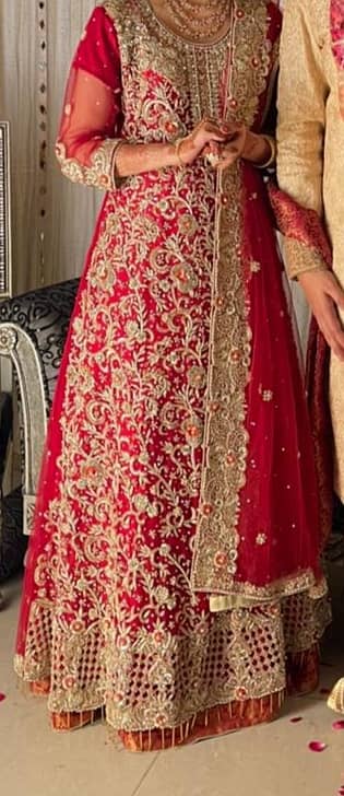 Barat bridal maxi and lehenga with dupata