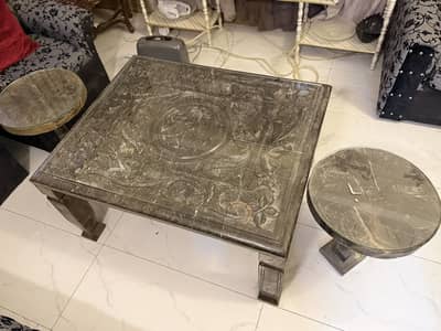 Premium Stone Tables – Handcrafted Set
