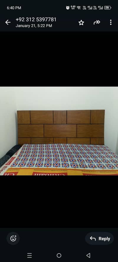 king size bed with side table for urgent sale matress  inculded nein