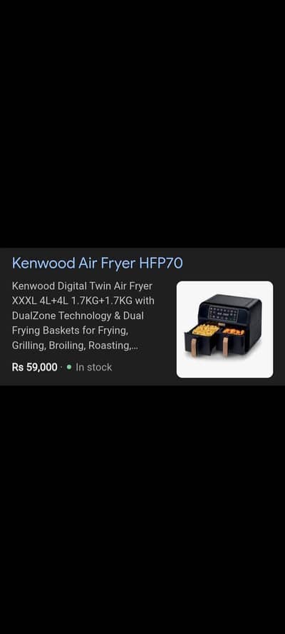 air fryer Kenwood hfp70