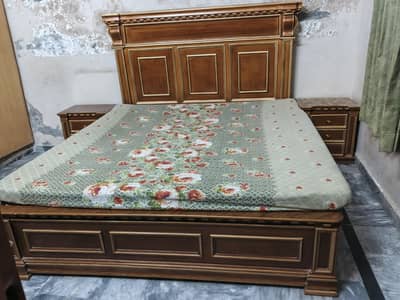 Bed Set with side tables and Dressing table