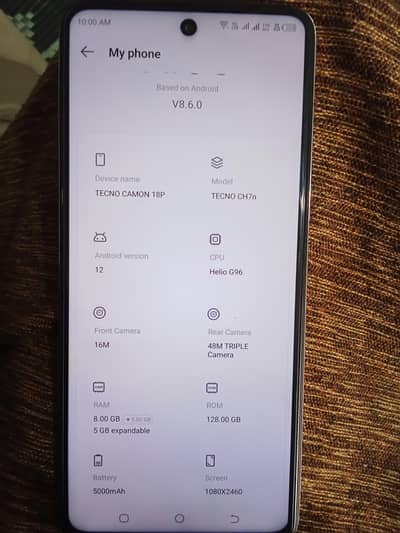 tecno coming 18p 30x zoom   8+5  128   helio G96