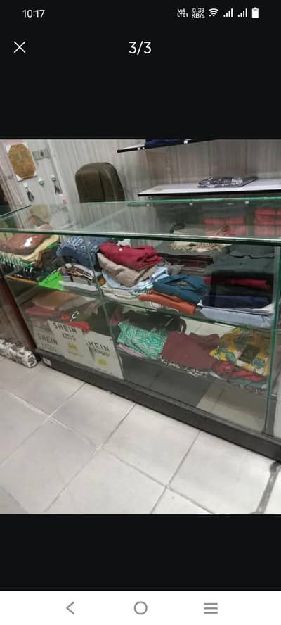 shop counter for garments