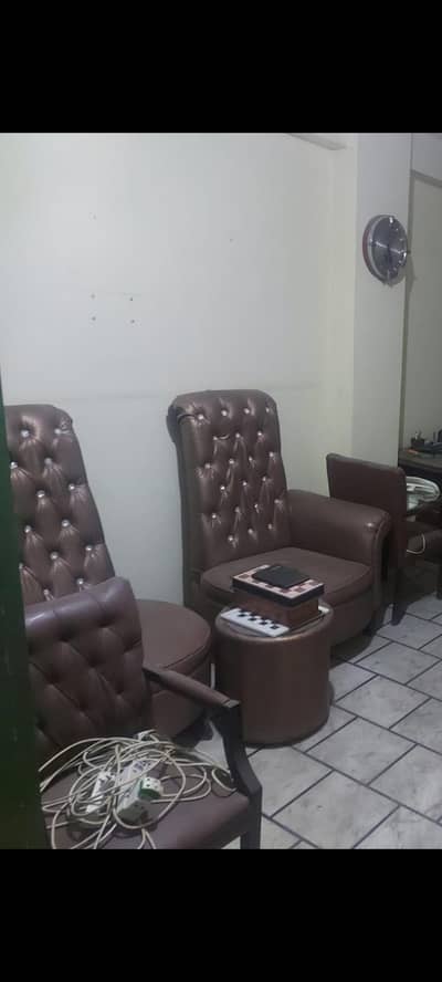 Two Fancy Sofas with central table