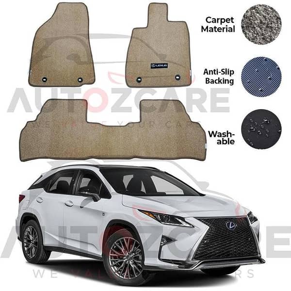 Lexus RX 450H Genuine Fitting Carpet Floor Mat 3PCS - Model 2008-2022
