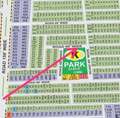 A Facing Park Residential Plot Of 10 Marla In LDA Avenue - Block K