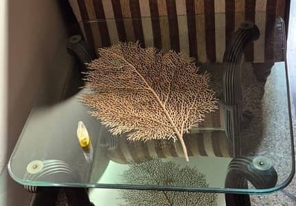 Modern 2-Side Table with Single Seat  Compact Dual Side Table & 1 Cha