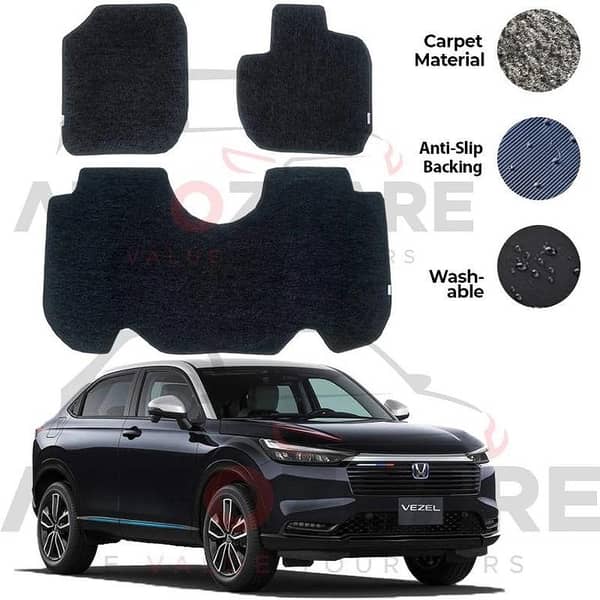 Honda Vezel Fitting Carpet Floor Mat 3PCS - Model 2021-2025
