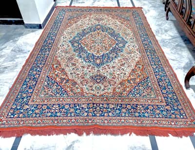 Peach and Blue Carpet