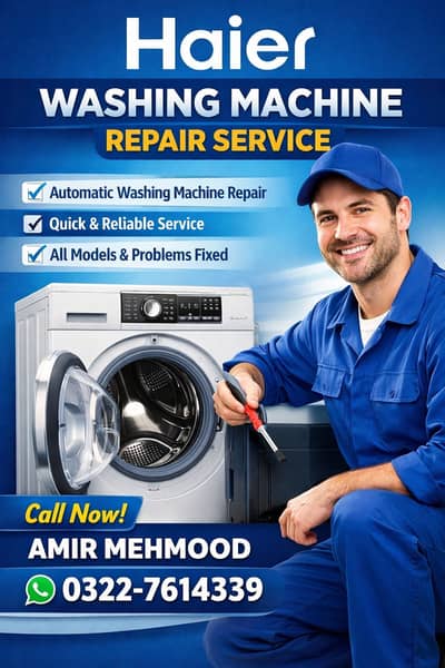 Haier machine repairing/ service 03227614339