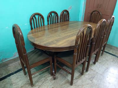 Antique dining Table with 8 chairs for sale