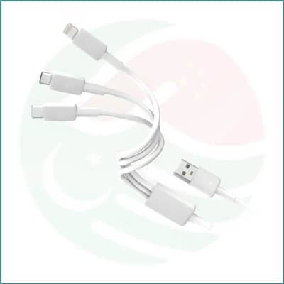 Lecun 3‑in‑1 Charging Cable | USB to Lightning, Micro USB & Type‑C
