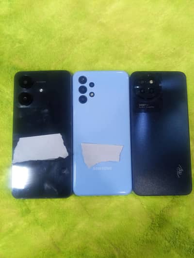 Realme note 60x Samsung Galaxy A13 itel S23 all ok with box