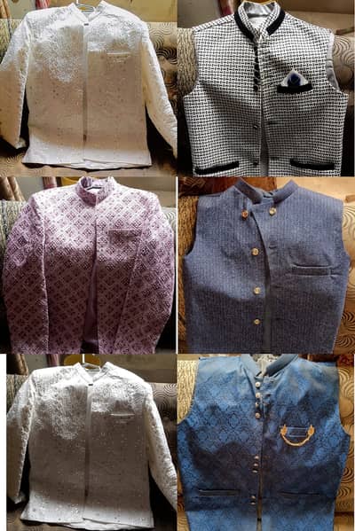 Bundle Sale: 5 items (Sherwani + Waistcoats) – Only 15 thousand