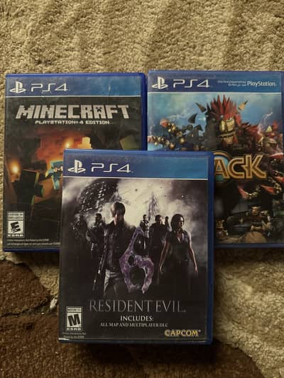 Pack of 3 PS4 cds(games) for sale