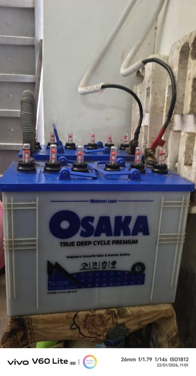 osaka tubular 2 battery for sale 12v+12v