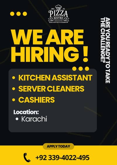 Cashier, Kitchen order taker