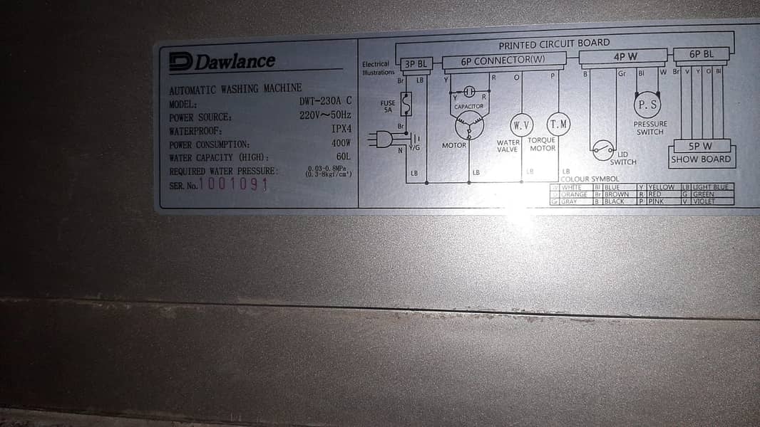 Dawlance DWT230a Fully Automatic Machine 7