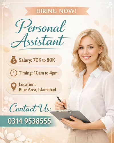 Female Assistant Required