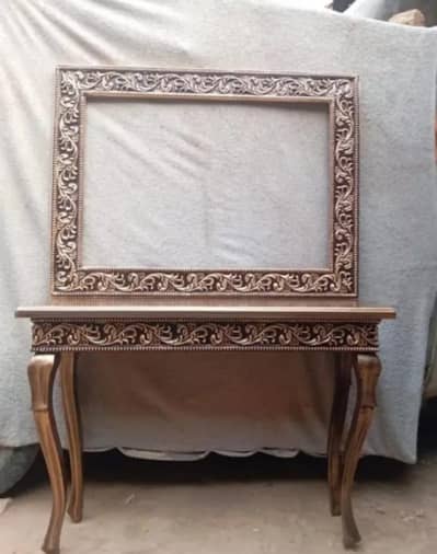 Console mirror table-Frame-Console table-Marble on top-Nesting table