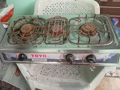 burner 1 single 1 double  2 aata drum 1 small 1 big  3 twa