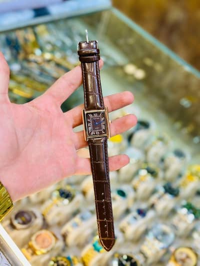 Cartier|Quartz movement| leather strap|Waterproof