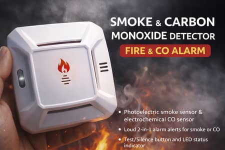 Smoke Detector and Carbon Monoxide Detector Fire Alarm