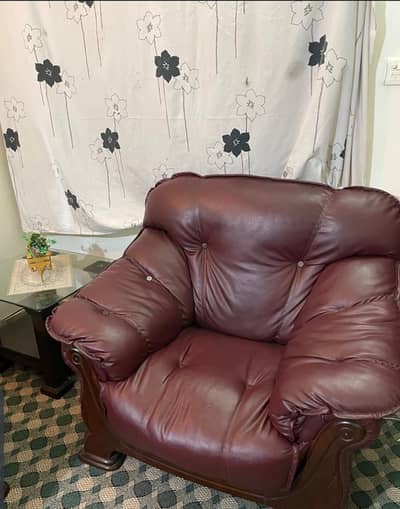 6 seater sofa with 3 tables condition is good
