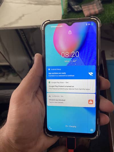 Vivo y20 4gb 64gb with box one line in panel