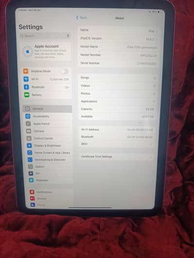 iPad 10 gen 64 GB   93 heath 03437077780
